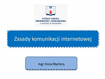 Zasady komunikacji internetowej