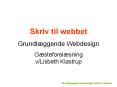 Skriv til webbet PowerPoint PPT Presentation