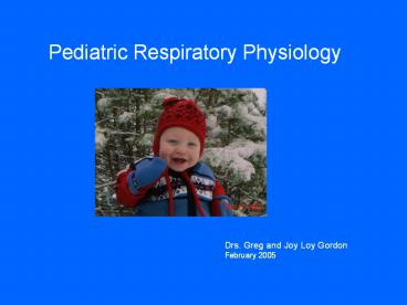 Pediatric Respiratory Physiology