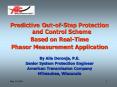 Predictive Out-of-Step Protection and Control Scheme PowerPoint PPT Presentation