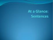 At a Glance: Sentences