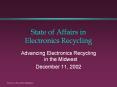 Advancing Electronics Recycling in the Midwest December 11 PowerPoint PPT Presentation