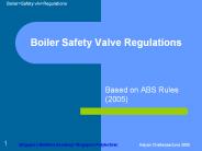 Boiler Safety Valve Regulations