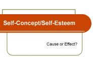 Self-Concept/Self-Esteem