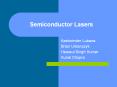 Semiconductor Lasers PowerPoint PPT Presentation