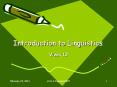 Introduction to Linguistics PowerPoint PPT Presentation