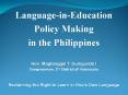 Language-in-Education Policy Making in the Philippines Hon PowerPoint PPT Presentation