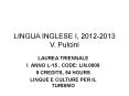 LINGUA INGLESE I, 2012-2013 V. Pulcini PowerPoint PPT Presentation