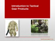 Introduction To Tactical Gear Products