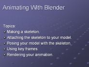 Animating With Blender