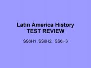 Latin America History TEST REVIEW