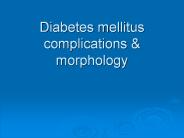 Diabetes mellitus complications