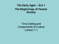 Time Dating and Components of Culture Lesson 1-1 PowerPoint PPT Presentation