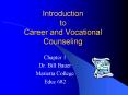 Introduction to Career and Vocational Counseling PowerPoint PPT Presentation