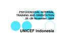 PSYCHOSOCIAL INTERNAL TRAINING AND ORIENTATION 25  PowerPoint PPT Presentation