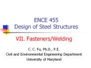 ENCE 455 Design of Steel Structures