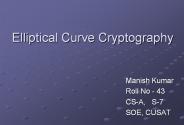 Elliptical Curve Cryptography