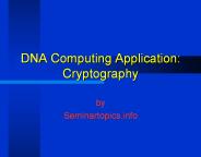 DNA Computing Application: Cryptography
