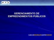 gerenciamento de empreendimentos p blico