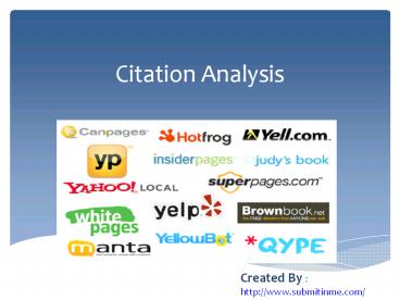 Citation Analysis - Basics