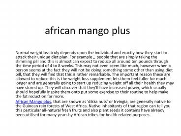 african mango plus