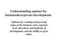 Understanding options for business PowerPoint PPT Presentation