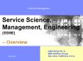 Service Science, Management, Engineering PowerPoint PPT Presentation