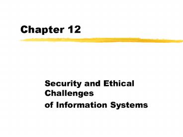 Security and Ethical Challenges