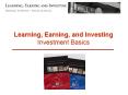 Learning, Earning, and Investing Investment Basics PowerPoint PPT Presentation