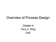 Overview of Process Design