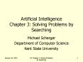 Artificial Intelligence Chapter 3: Solving Problems by Searching PowerPoint PPT Presentation