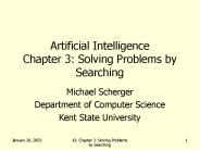 Artificial Intelligence Chapter 3: Solving Problems by Searching
