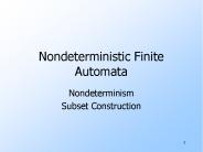 Nondeterministic Finite Automata