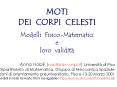 MOTI DEI CORPI CELESTI Modelli Fisico-Matematici e loro validit PowerPoint PPT Presentation