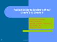Transitioning to Middle School Grade 5 to Grade 6 Lind PowerPoint PPT Presentation
