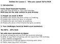 Outline for Lesson 1 : Why you cannot fail in MLM