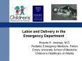 Labor and Delivery in the Emergency Department PowerPoint PPT Presentation
