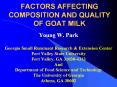 FACTORS AFFECTING COMPOSITION AND QUALITY OF GOAT MILK PowerPoint PPT Presentation