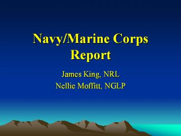 Navy/Marine Corps Report