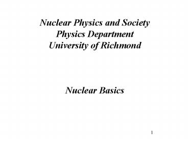 Basic Radiation Physics Detection and Measurement of Radiation