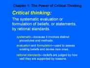 Critical thinking: