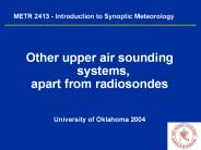 METR 2413 - Introduction to Synoptic Meteorology