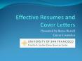 Effective Resumes and Cover Letters PowerPoint PPT Presentation