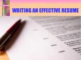 WRITING AN EFFECTIVE RESUME PowerPoint PPT Presentation