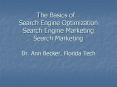 The Basics of  Search Engine Optimization Search Engin PowerPoint PPT Presentation