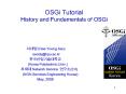OSGi Tutorial History and Fundamentals of OSGi PowerPoint PPT Presentation