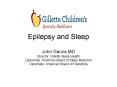 Epilepsy and Sleep PowerPoint PPT Presentation