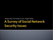 A Survey of Social Network Security Issues