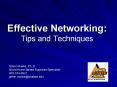 Effective Networking: Tips and Techniques PowerPoint PPT Presentation