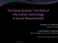 The Great Enabler: The Role of Information Technology in Social Responsibility PowerPoint PPT Presentation